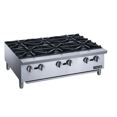Dukers DCHPB36 36" Hot Plate with 6 Burners