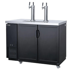 Dukers DKB48-M2 48" Dual Tap Kegerator Beer Dispenser, 115V, 11.2 cu ft