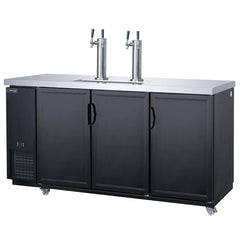 Dukers DKB72-M3 72" Dual Tap Kegerator Beer Dispenser, 19.20 cu ft