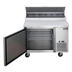 Dukers DPP44-6-S1 Commercial 6 Pan Single Door Pizza Prep Table Refrigerator