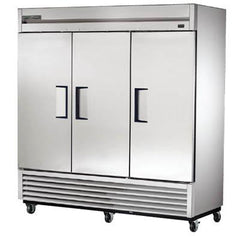 True T-72F-HC 78" 3-Section Solid-Door Reach-In Freezer