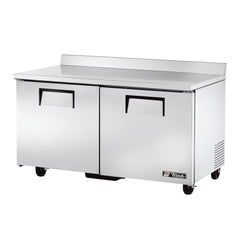 True TWT-60F-HC 60" 2-Section Solid-Door Work Top Freezer