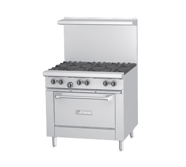 Garland U36-6R Natural Gas 36" 6-Burner Range with Standard Oven