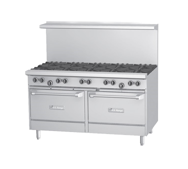 Garland U60-10RR Natural Gas 60" 10-Burner Range with 2 Standard Ovens