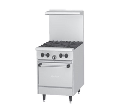 Garland SunFire X24-4L Liquid Propane 24" 4-Burner Range with Compact Oven