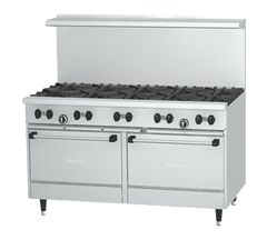 Garland SunFire X60-10RR Liquid Propane 60" 10-Burner Range with 2 Standard Ovens