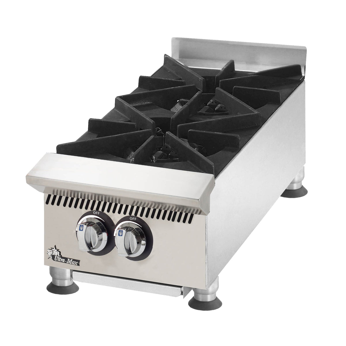 Star 802HA Natural Gas 12" 2-Burner Countertop Hot Plate - 60,000 BTU