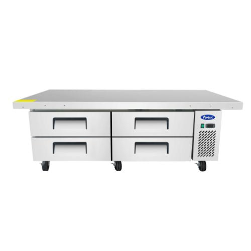 Atosa MGF8454GR 76" Extended Top Refrigerated Chef Base with 72" Cabinet