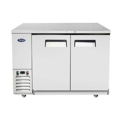 Atosa MBB48GR 48" 2-Door Back Bar Cooler, Stainless Steel - front view