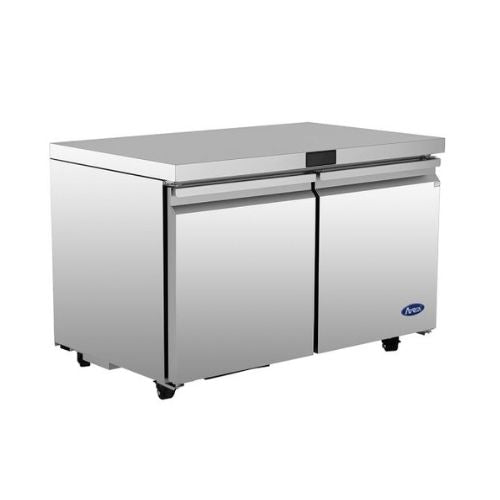 Atosa AUR60SD 60" 2-Section Undercounter Refrigerator – angled side view