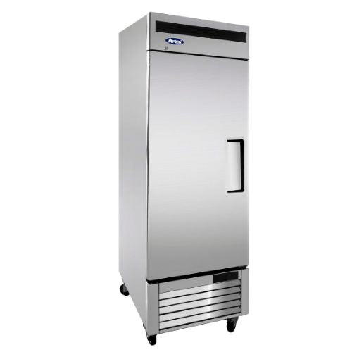 Atosa MBF8501GRL 27" 1-Section Bottom Mount Reach-In Freezer, Left-Hinged Door - angled side view