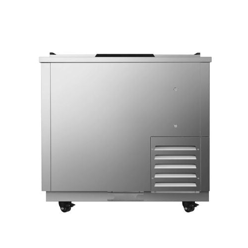Atosa MBC36GR 36" Horizontal Bottle Cooler, Stainless Steel - rear view