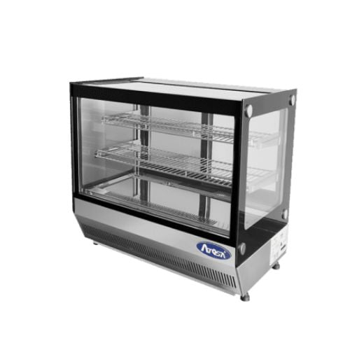 Atosa CRDS-42 28" Square Refrigerated Display Case, 4.2 Cu. Ft. - angled left side view
