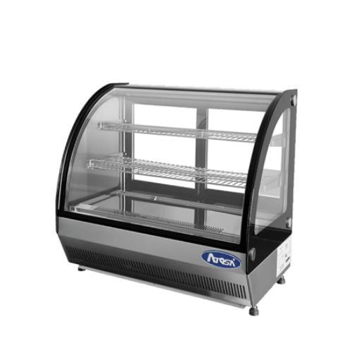 Atosa CRDC-35 28" Curved Refrigerated Display Case, 3.5 Cu. Ft. - angled left side view