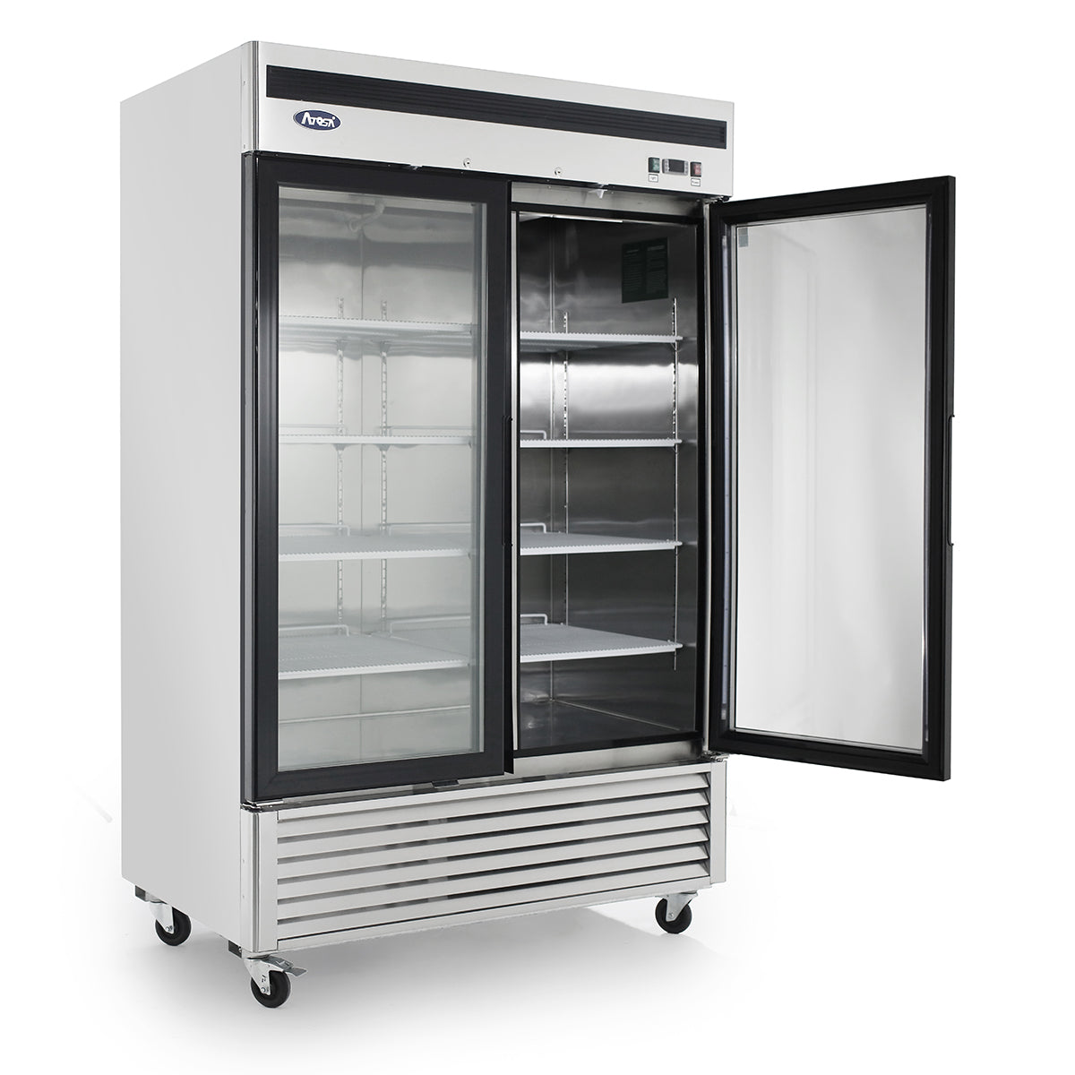 Atosa MCF8707GR 2-Section Glass Door Reach-In Refrigerator
