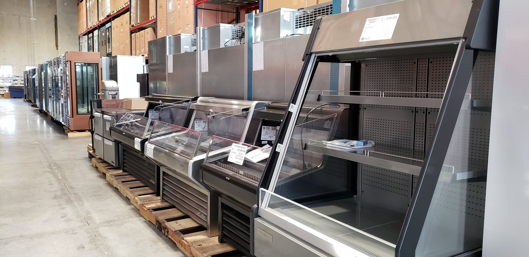 Open Air Merchandisers and Glass Door Merchandisers from True, Yukon, Beverage Air, and more!  All sizes and configurations in stock and priced great!