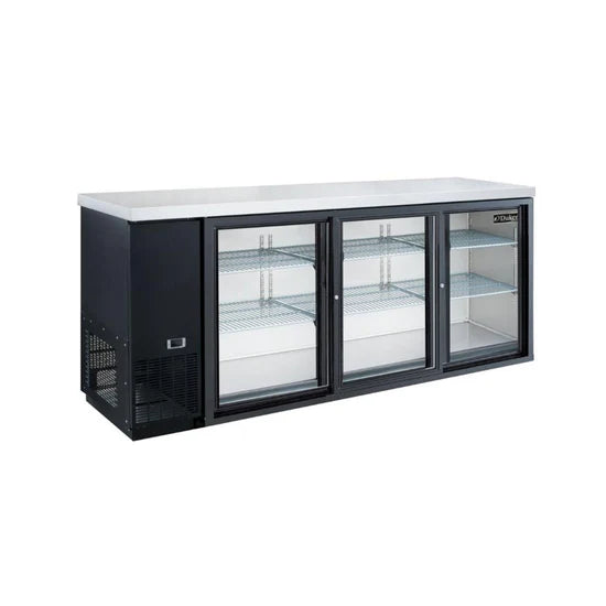 Dukers DBB72-S3 70" 3 Door Bar and Beverage Cooler (Sliding Doors), 19.2 cu ft