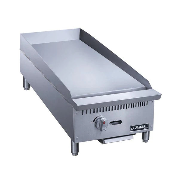 Dukers DCGM12 12" Gas Griddle with 1 Burner