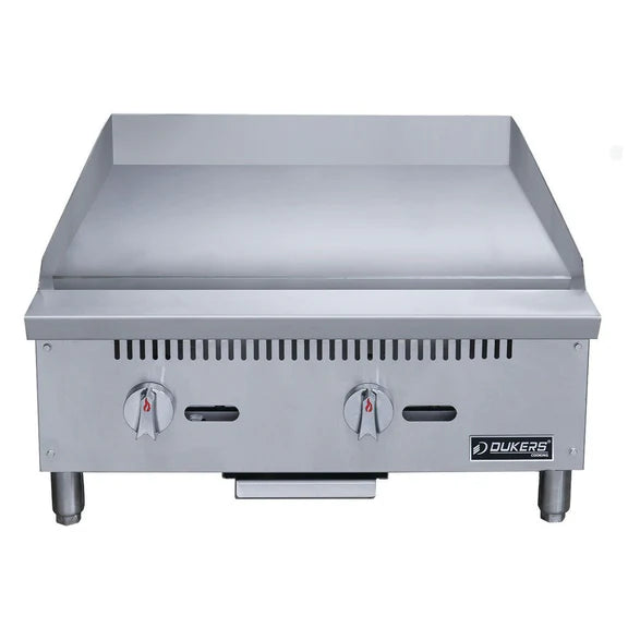 Dukers DCGM24 24" Gas Griddle with 2 Burners