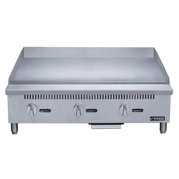 Dukers DCGM36 36" Gas Griddle with 3 Burners