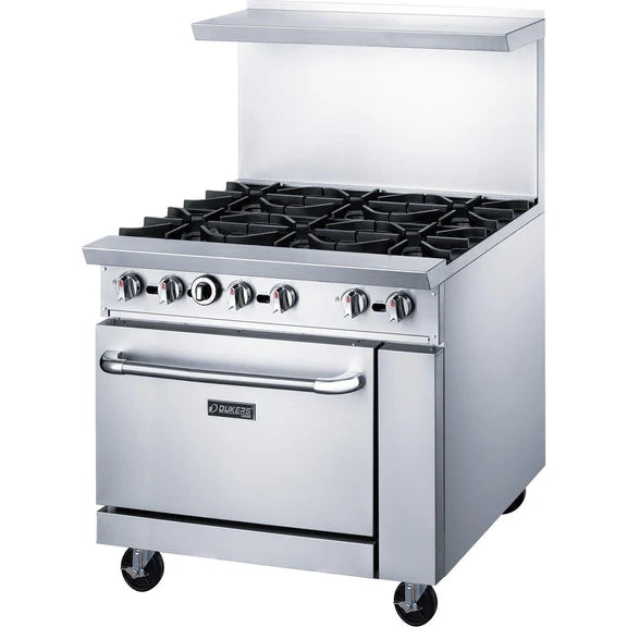 Dukers DCR36-6B 36" Gas Range with Six (6) Open Burners