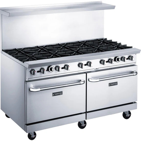 Dukers DCR60-10B 60" Gas Range with Ten (10) Open Burners