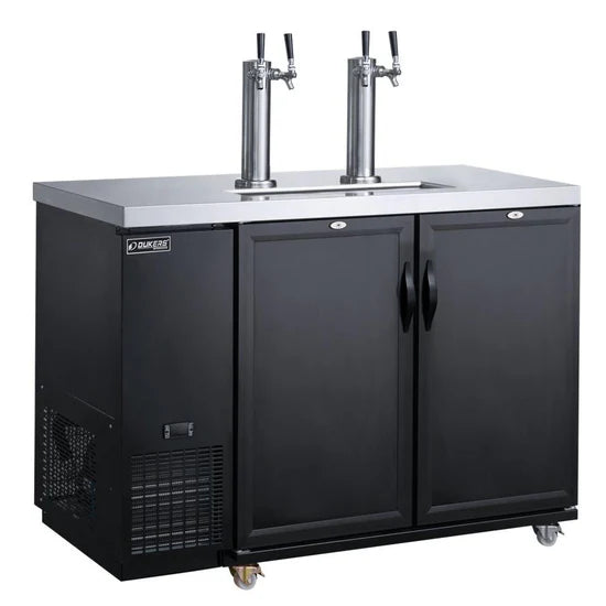 Dukers DKB60-M2 60" Dual Tap Kegerator Beer Dispenser, 115V