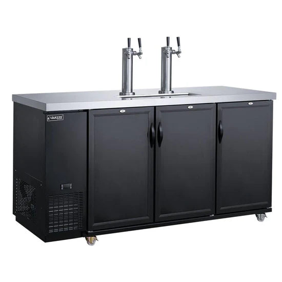 Dukers DKB72-M3 72" Dual Tap Kegerator Beer Dispenser, 19.20 cu ft