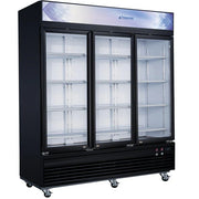 Dukers DSM-69F Commercial Glass Swing 3-Door Merchandiser Freezer, 69 Cu. Ft.