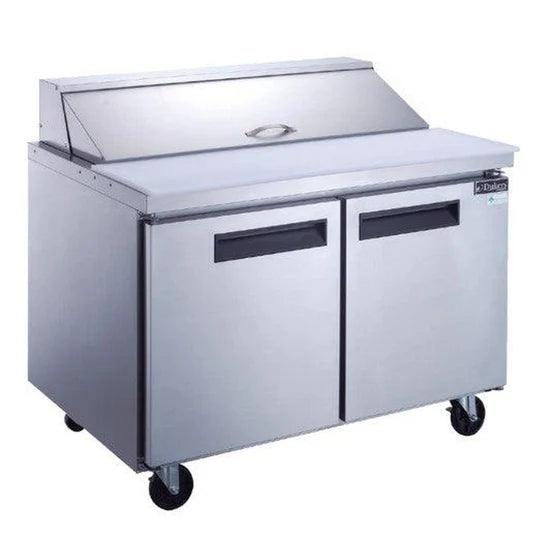 Dukers DSP60-16-S2 Commercial 60" 2-Door Food Prep Table Refrigerator