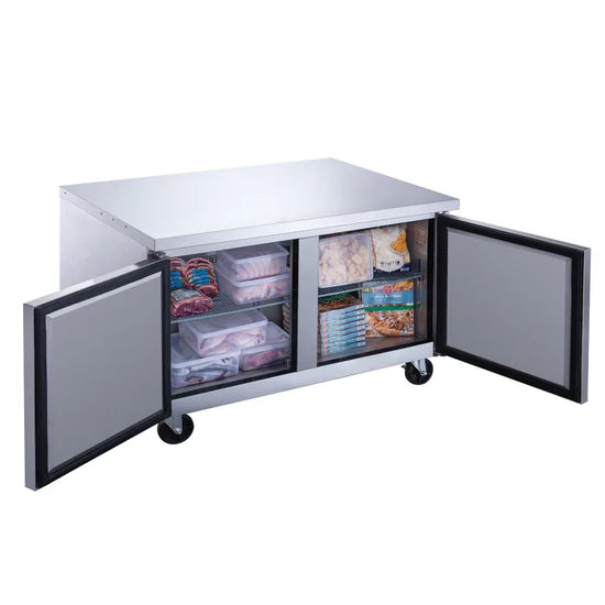 Dukers DUC36F 36" 2-Door Undercounter Freezer, Stainless Steel, 9.6 cu ft