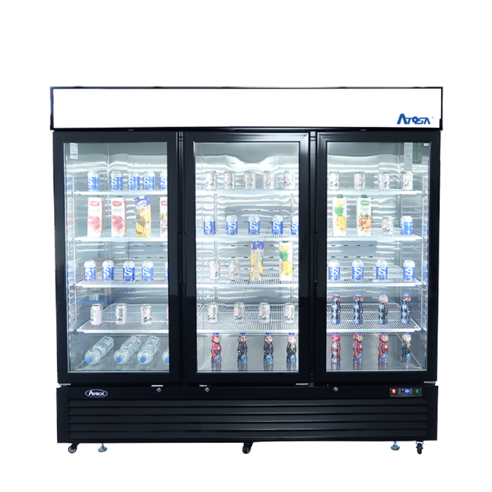 Atosa MCF8728GR (3) Glass Door Merchandiser Freezer