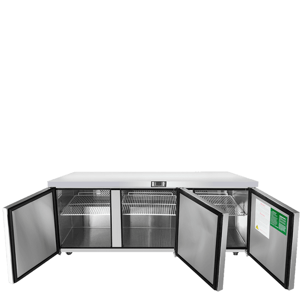 Atosa MGF8404GR 72" 3-Section Undercounter Refrigerator