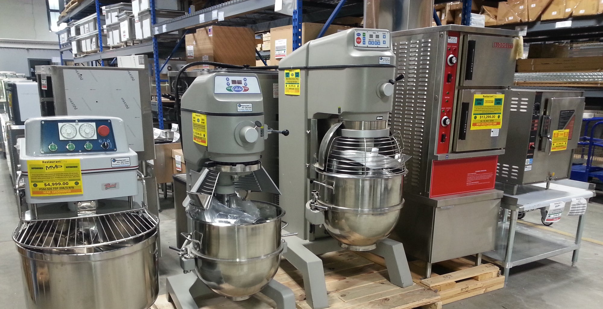 Commercial Mixers from Hobart, Doyon, Axis, Globe, and more!  All sizes and types available in stock!