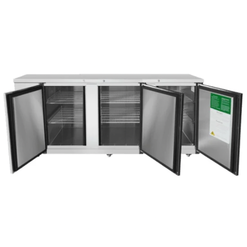 Atosa MBB90GR 90" 3-Section Solid-Door Back Bar Cooler