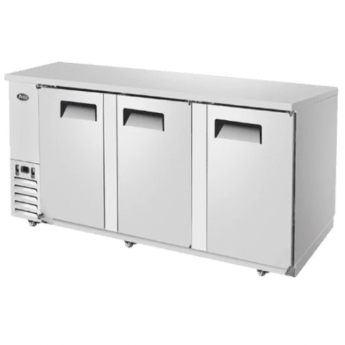 Atosa MBB90GR 90" 3-Section Solid-Door Back Bar Cooler