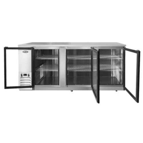 Atosa MBB90GGR 90" 3-Section Glass-Door Back Bar Cooler