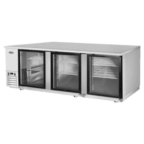 Atosa MBB90GGR 90" 3-Section Glass-Door Back Bar Cooler