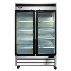 Atosa MCF8707GR 2-Section Glass Door Reach-In Refrigerator