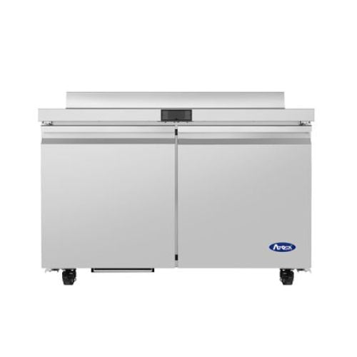Atosa AWR48SD 48" 2-Section Worktop Refrigerator with Backsplash