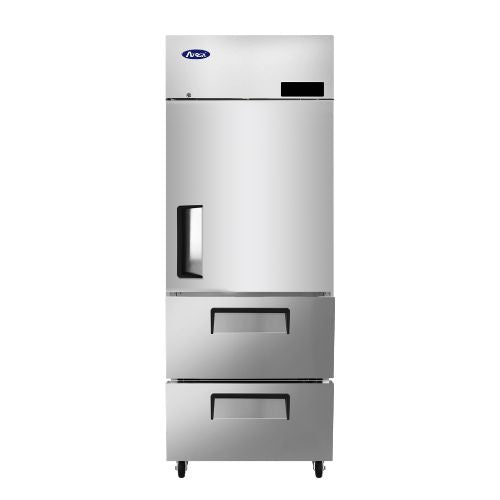 Atosa MBF8022GR 29" 1-Section Top Mount Reach-In Refrigerator with Drawers