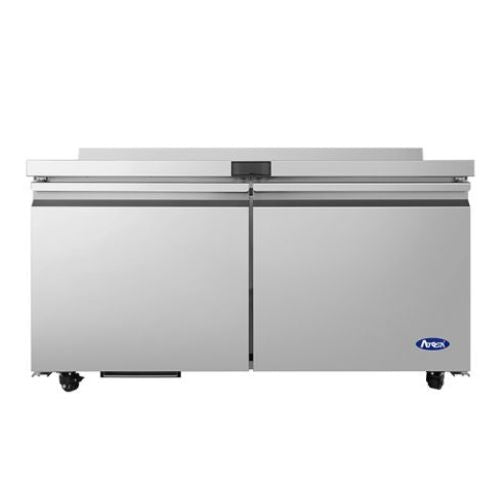 Atosa AWR60SD 60" 2-Section Worktop Refrigerator with Backsplash
