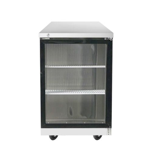 Atosa MBB23GGR 23" 1-Door Glass Door Back Bar Cooler, Stainless Steel