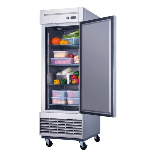 Dukers D28R 27" Single Door Commercial Refrigerator in Stainless Steel, 18.75 cu. ft.