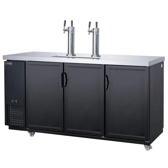 Dukers DKB72-M3 72" Dual Tap Kegerator Beer Dispenser, 19.20 cu ft