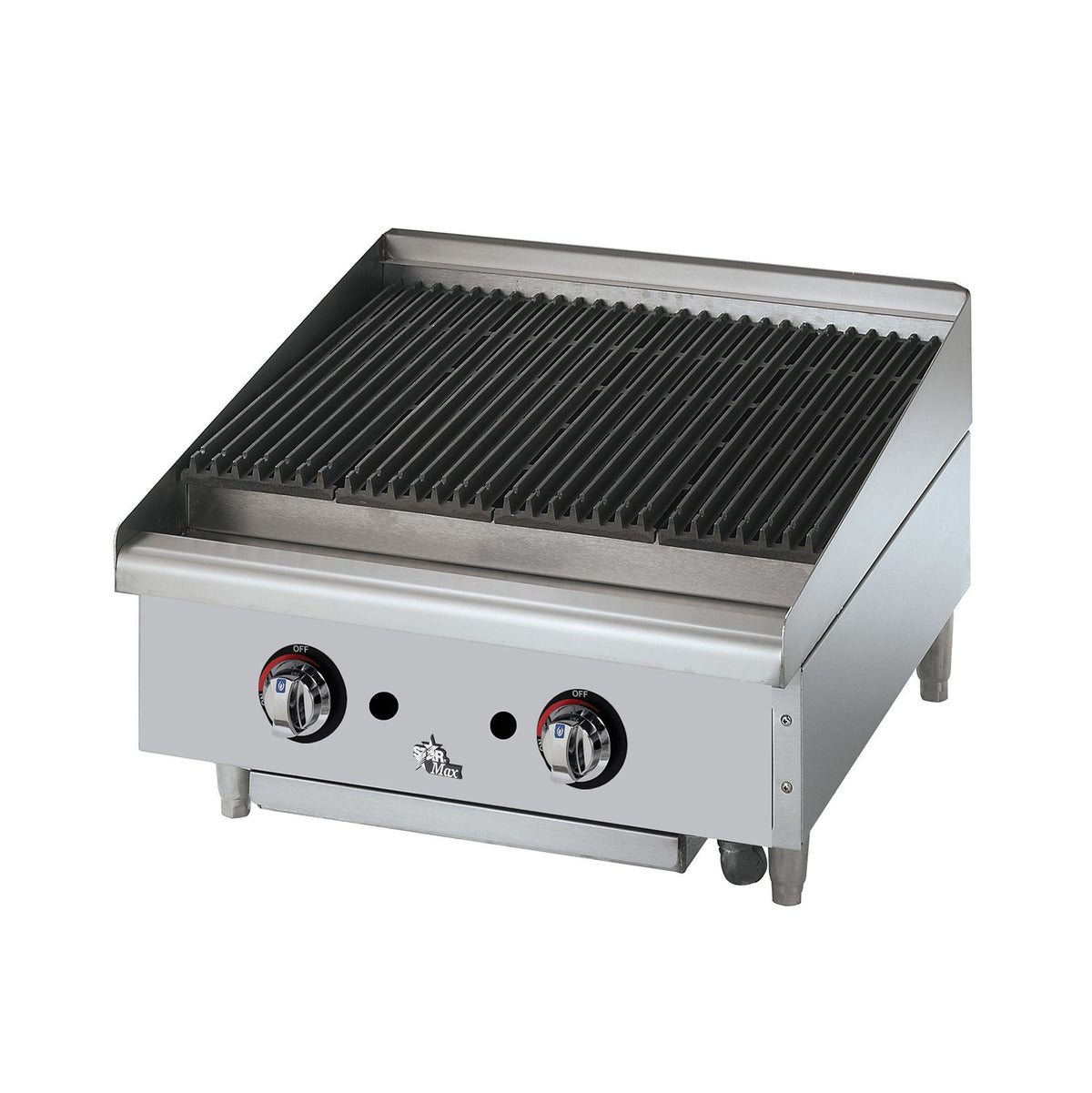 Star 6024CBF Field Convertible 24" 2-Burner Countertop Charbroiler Lava Rock - 80,000 BTU