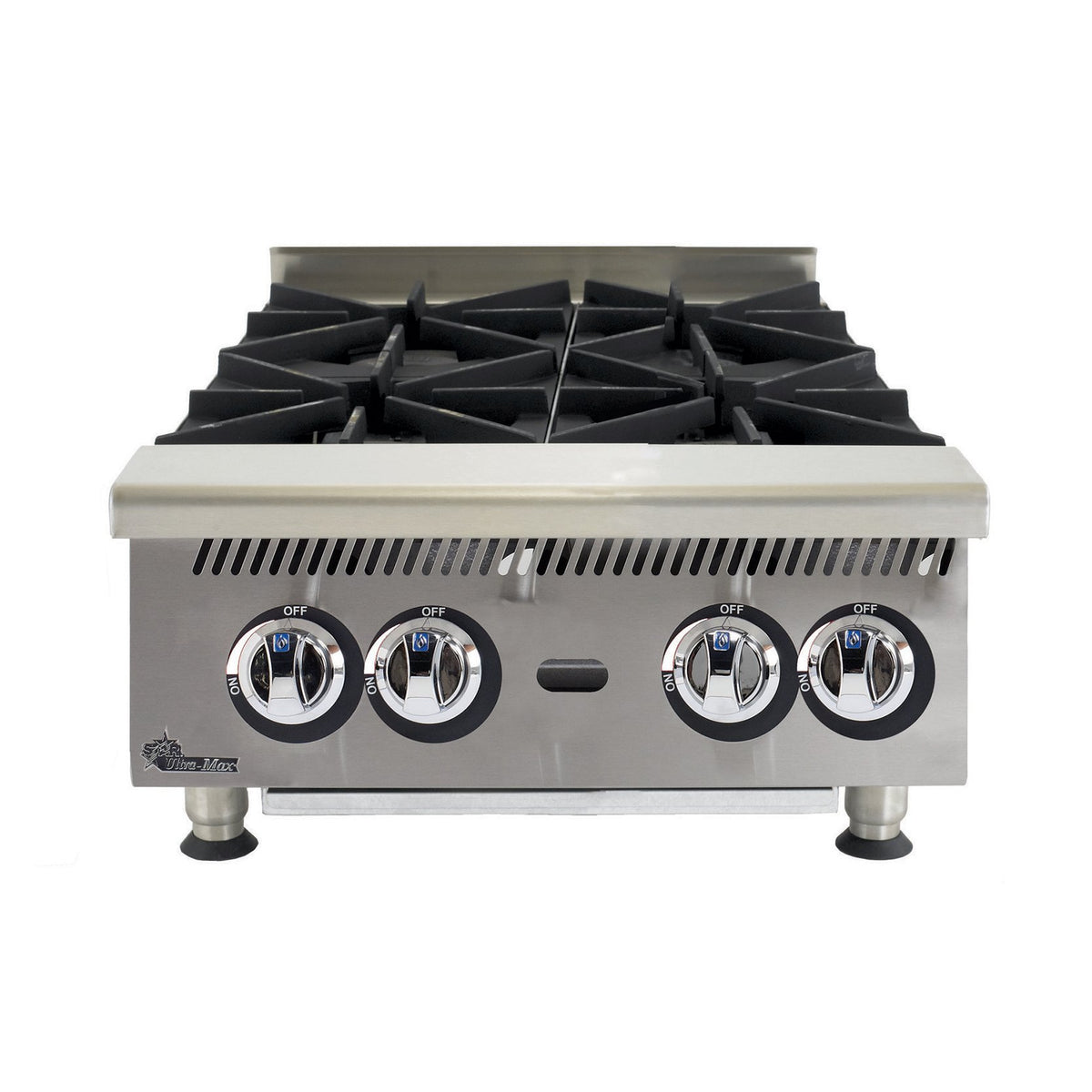 Star 804HA Natural Gas 24" 4-Burner Countertop Hot Plate - 120,000 BTU