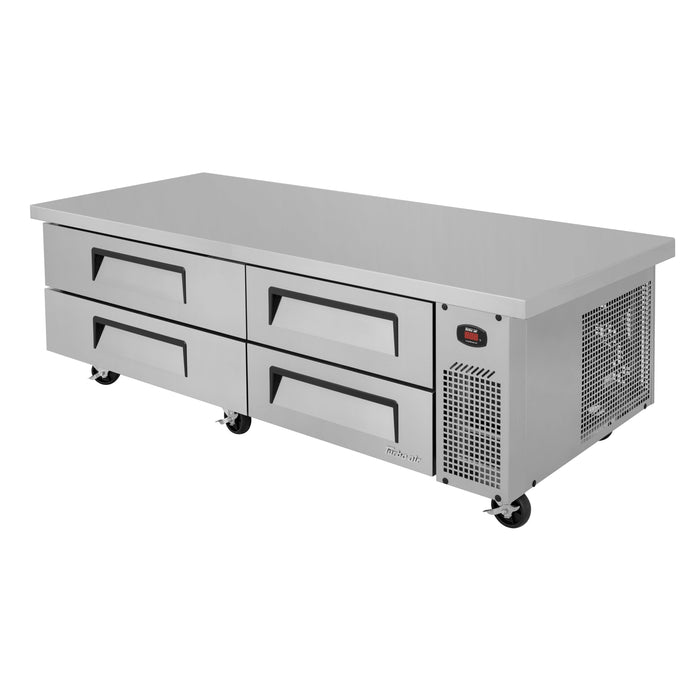 Turbo Air TCBE-72SDR-N 72" 4-Drawer Refrigerated Chef Base with Self Cleaning Condenser
