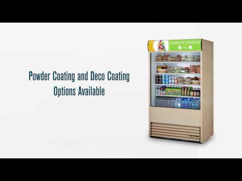 True TAC-14GS-LD Vertical Air Curtain Merchandising Refrigerator