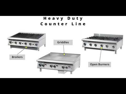Garland HD Heavy Duty Counter Line - Broilers, Griddles and Open Burners
